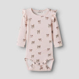 Lil' Atelier zīdaiņu bodi Slim Silver Peony Bow NBFGAVO