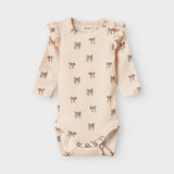 Lil' Atelier zīdaiņu bodi Slim Silver Peony Bow NBFGAVO