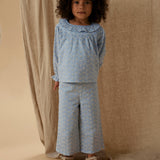 Lil' Atelier Bērnu bikses meitenēm, platas Zen Blue NMFTESSIE