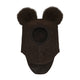 Huttelihut Bērnu balaklava ar alpakas bumbuļiem Dark Brown Melange