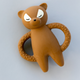 Konges slojd Zīdaiņu zobu riņķis Racoon Caramel Brown