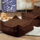 Wigiwama kvadrātveida bērnu taburete Warm Hazel Square Ottoman