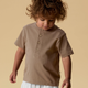 Lil' Atelier t-krekls ar īsām piedurknēm Len Loose Top Coca Mocha NMMDOLAN